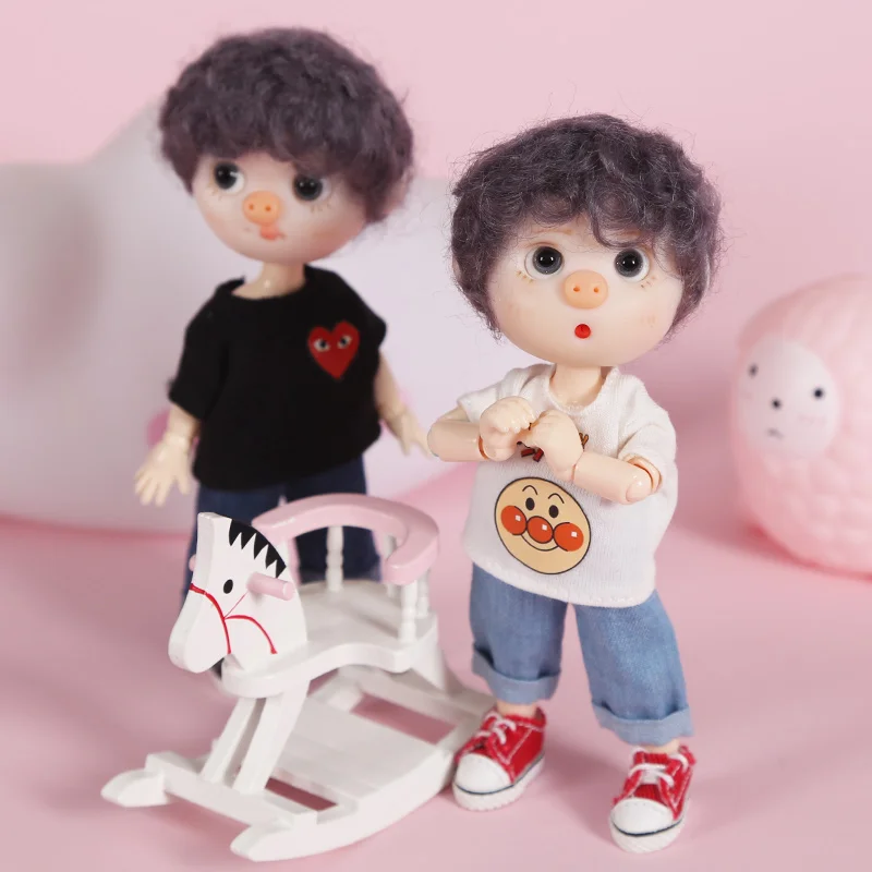 M0039 children handmade toy 1/12 ob11 Doll blyth BJD/SD doll Accessories GSC Jeans wide leg pants 1pcs | Игрушки и хобби