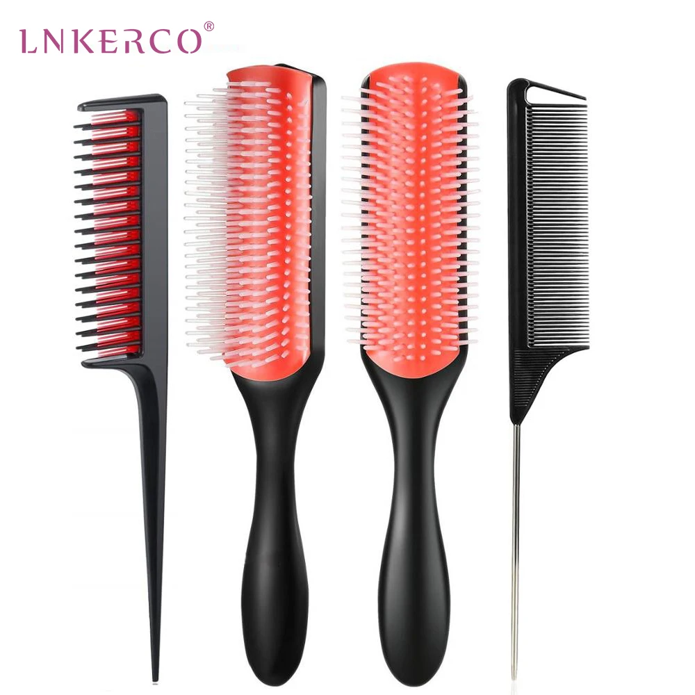 Lnkerco Hair Comb 9-Row Detangling Hair Brush Salon Hairdressing Rat Tail Comb Massager Straight Curly Wet Hair Comb For Women
Lnkerco Hair Comb 9-Row Detangling Hair Brush Salon Hairdressing Rat Tail Comb Massager Straight Curly Wet Hair Comb For Women