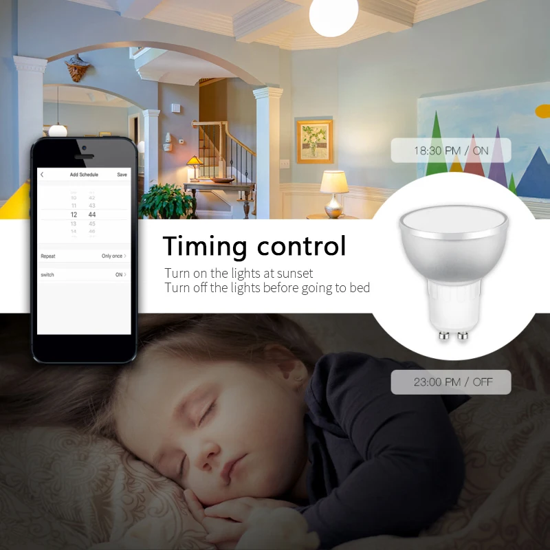 Directly connected 5W smart light GU10 lamp cup mobile phone control LED bulb colorful dimming color Brand New and High Quality
Directly connected 5W smart light GU10 lamp cup mobile phone control LED bulb colorful dimming color Brand New and High Quality