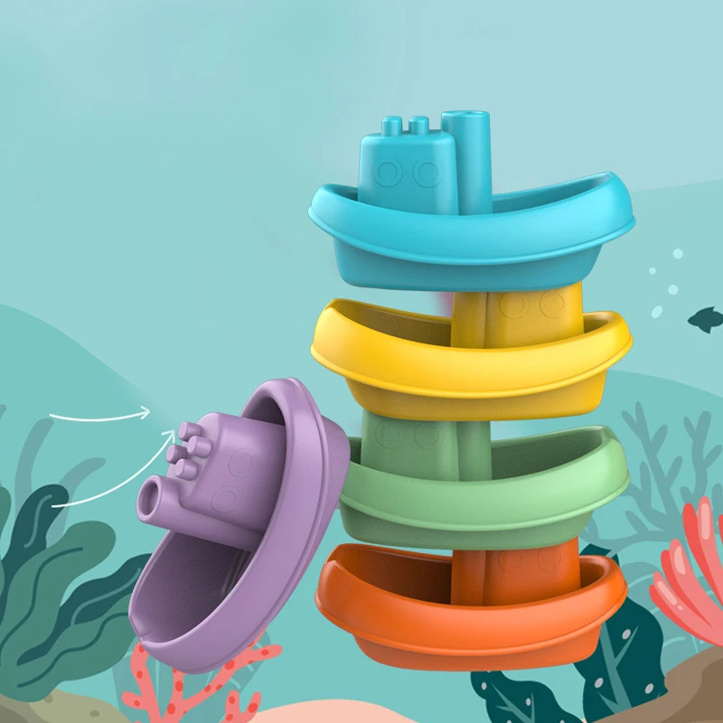 Игрушки для ванны утка пиратский корабль распылитель воды душевая игра пузырьки