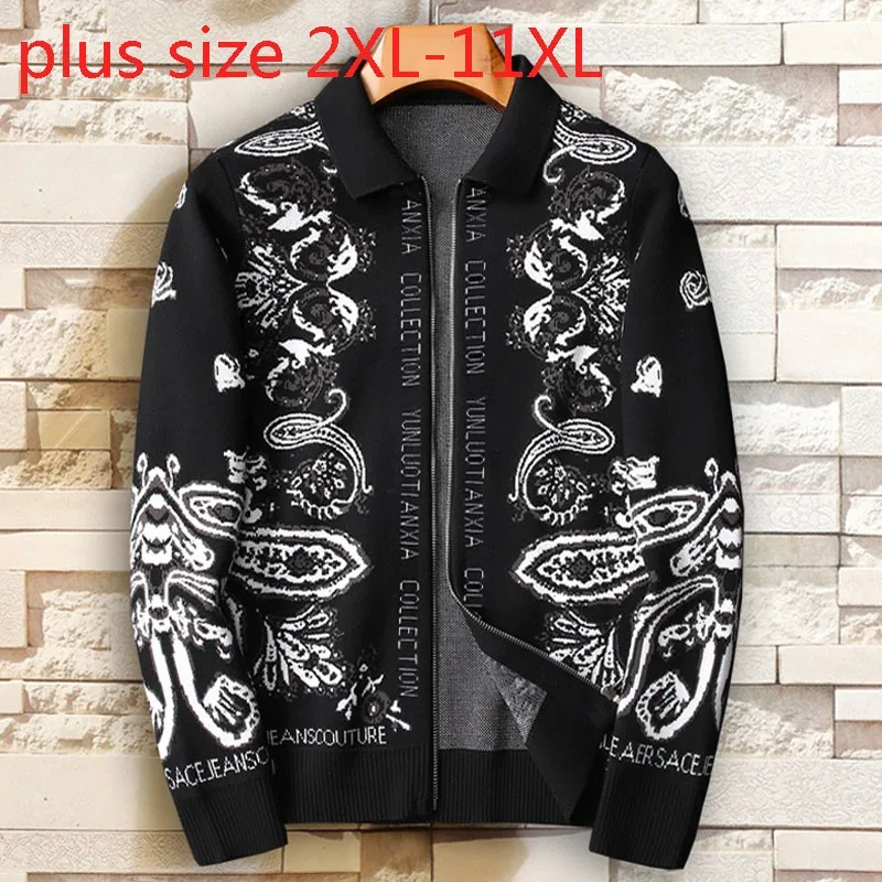 New Arrival Fashion Large Super Zipper Knitted Cardigan Coat Autumn Winter Casual Turn-down Collar Sweater Plus Size 2XL-11XL
New Arrival Fashion Large Super Zipper Knitted Cardigan Coat Autumn Winter Casual Turn-down Collar Sweater Plus Size 2XL-11XL