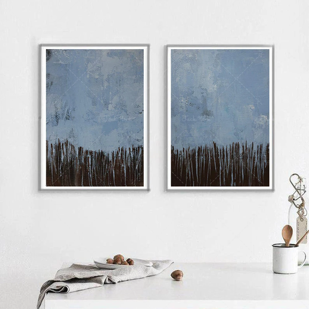 Contemporary Wall Art, Modern Art, Landscape blue brown diptych , original painting, blue wall art set
Contemporary Wall Art, Modern Art, Landscape blue brown diptych , original painting, blue wall art set