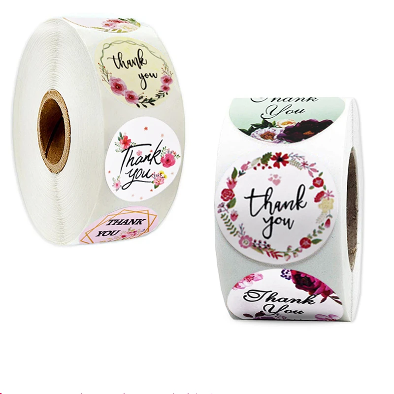 1 Inch 500 Pcs/Roll Fashion Flowers Thank You Label Stickers for Gift Card Package Party Wedding Wrapping Small Business
1 Inch 500 Pcs/Roll Fashion Flowers Thank You Label Stickers for Gift Card Package Party Wedding Wrapping Small Business