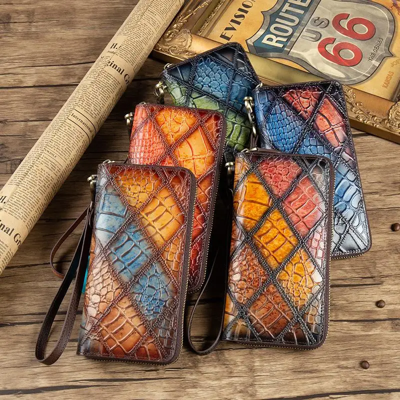New Women Wallets Crocodile Pattern Genuine Leather Retro Phone Purse Multi-card Position Large Clutch Wallet
New Women Wallets Crocodile Pattern Genuine Leather Retro Phone Purse Multi-card Position Large Clutch Wallet