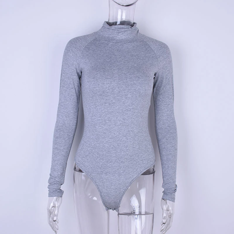 Long Sleeve High Neck Slim Bodysuit Autumn Spring Women Black Gray Red Solid Color Sexy Bodysuit Women Romper
Long Sleeve High Neck Slim Bodysuit Autumn Spring Women Black Gray Red Solid Color Sexy Bodysuit Women Romper