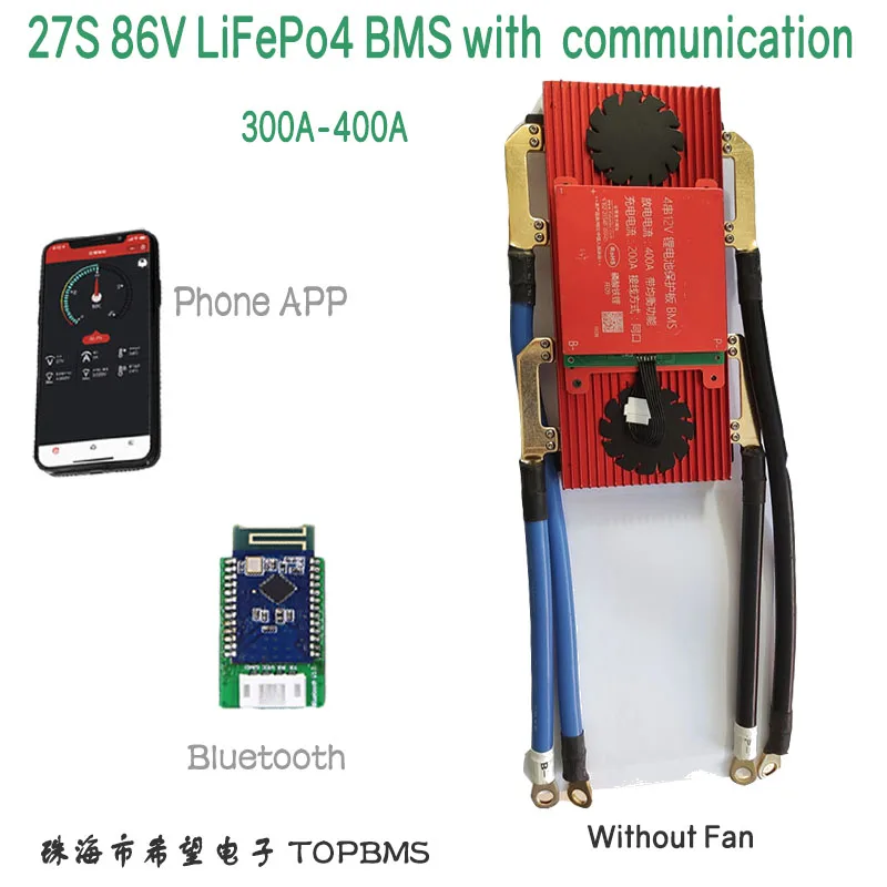 27 S 86V LiFePo4 BMS 300A 400A 500A SOC Bluetooth Температурный датчик RS485 CAN UART для LiFePo4 батарей 3,2 V, подключенный в 27 серий
27 S 86V LiFePo4 BMS 300A 400A 500A SOC Bluetooth Температурный датчик RS485 CAN UART для LiFePo4 батарей 3,2 V, подключенный в 27 серий