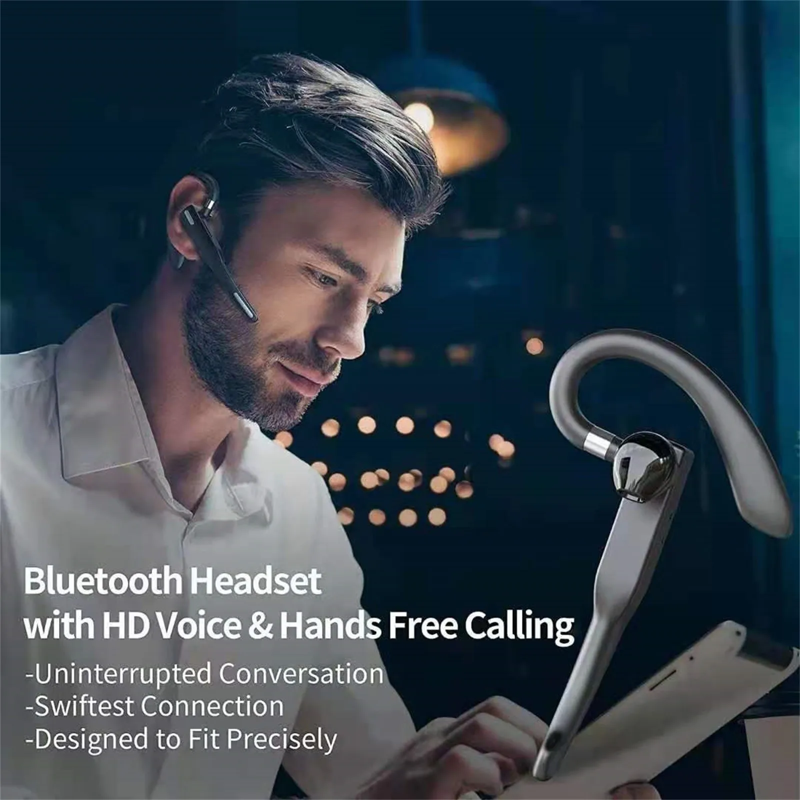 Деловая Bluetooth-гарнитура с микрофоном гарнитура креплением на ухо для занятий