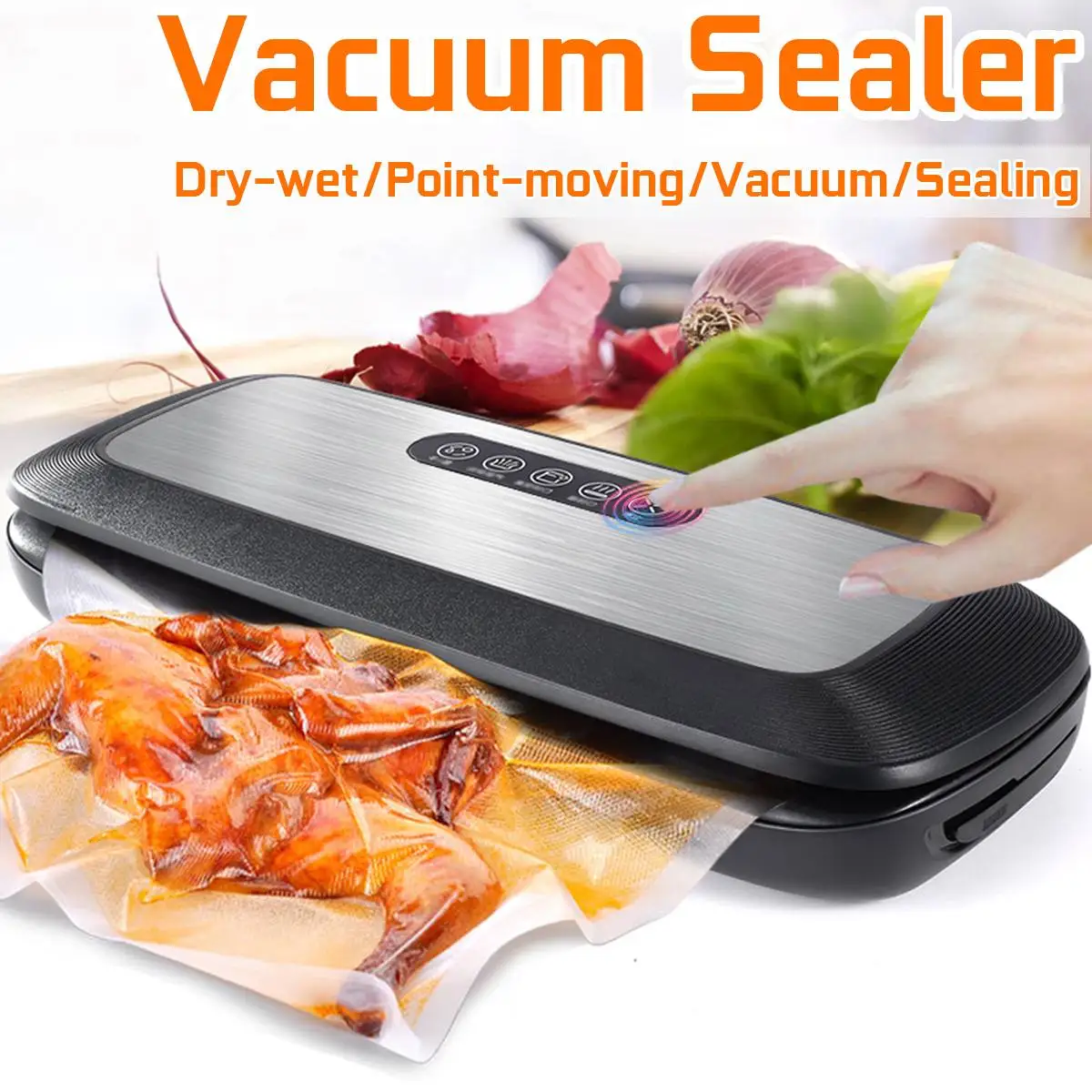 Food Vacuum Sealer Machine Touchable Screen 100-240V Food Storage +10PCS Bags Wet Dry Electric Vacuum Sealer Packaging Machine
Food Vacuum Sealer Machine Touchable Screen 100-240V Food Storage +10PCS Bags Wet Dry Electric Vacuum Sealer Packaging Machine