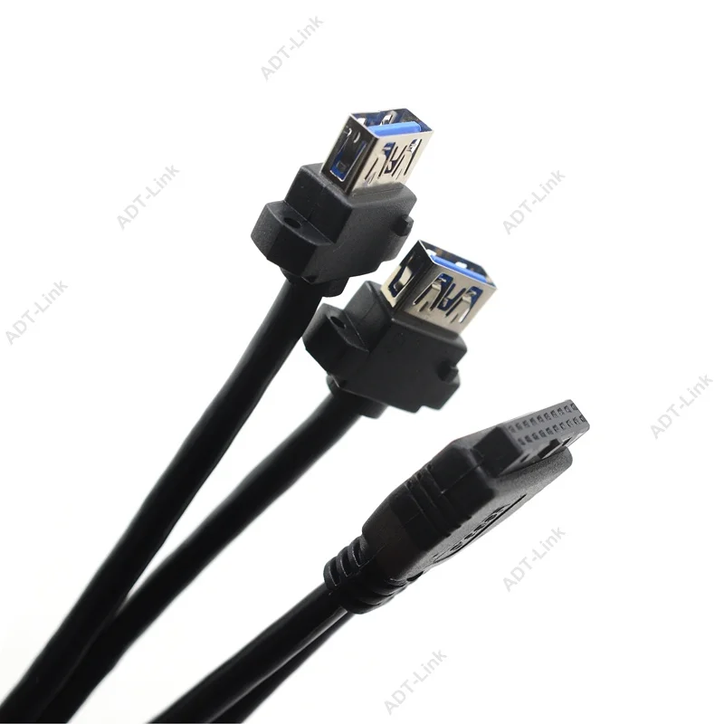Двойной разъем USB 3,0 с винтовым креплением на панели к материнской плате 20-контактный разъем плоский кабель Шнур 0,9 м
Двойной разъем USB 3,0 с винтовым креплением на панели к материнской плате 20-контактный разъем плоский кабель Шнур 0,9 м