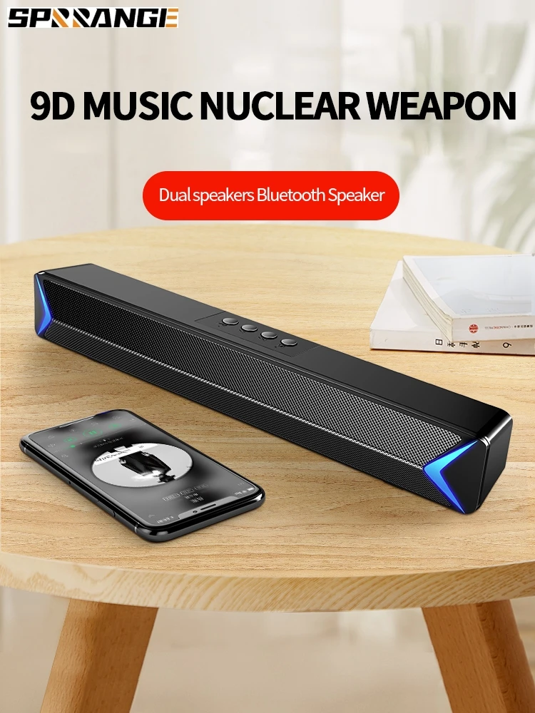 

Wireless Bluetooth 5.0 Speaker Boombox Soundbar tv subwoofer Portable Bookshelf Speakers Column Loudspeaker TF/Aux for Computer