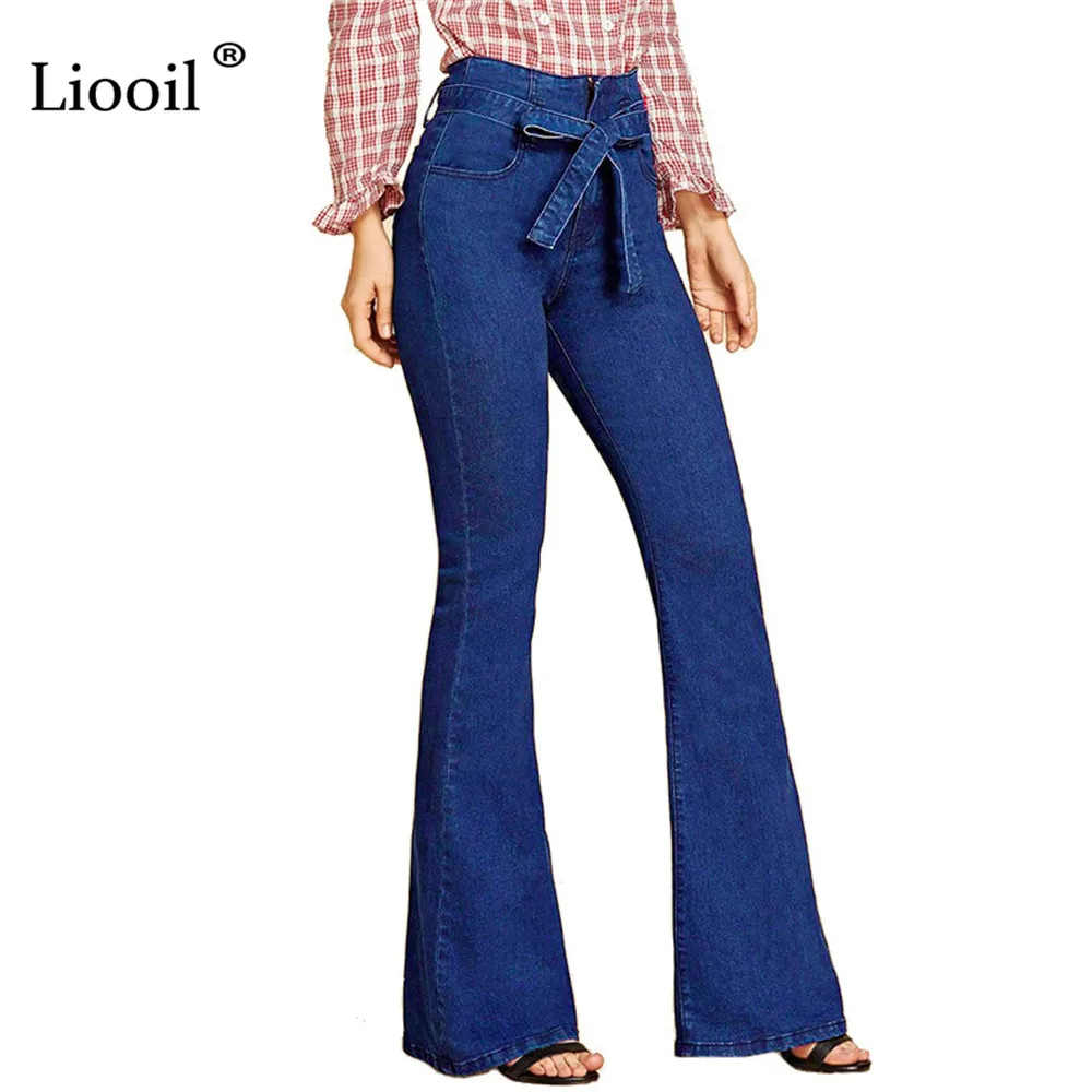 Liooil Sexy Skinny Flare Jeans For Women With Belt Pockets High Waist Denim Trousers Bell Bottoms Black Blue Bodycon Jean Pants
Liooil Sexy Skinny Flare Jeans For Women With Belt Pockets High Waist Denim Trousers Bell Bottoms Black Blue Bodycon Jean Pants