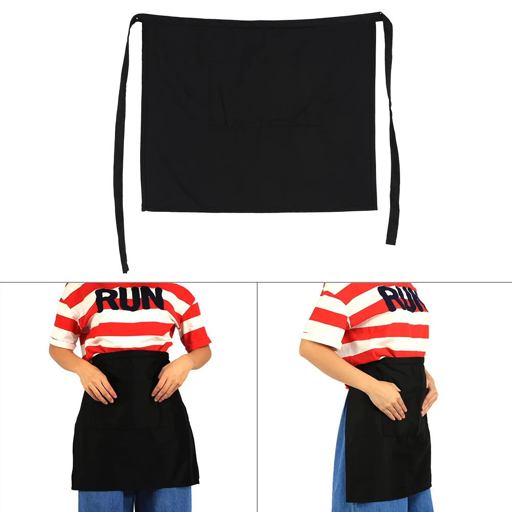 Black Half Waist Short Aprons With Pockets For Home Kitchen Pub Cafe Waiter Waitress
Black Half Waist Short Aprons With Pockets For Home Kitchen Pub Cafe Waiter Waitress