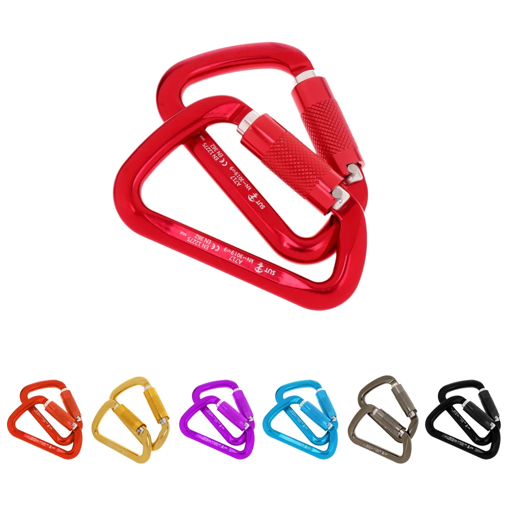 2pcs 30KN Climbing Carabiner D-Ring Auto Lock Aluminum Alloy Carabiner for Outdoor Rock Climbing Backpacking
2pcs 30KN Climbing Carabiner D-Ring Auto Lock Aluminum Alloy Carabiner for Outdoor Rock Climbing Backpacking
