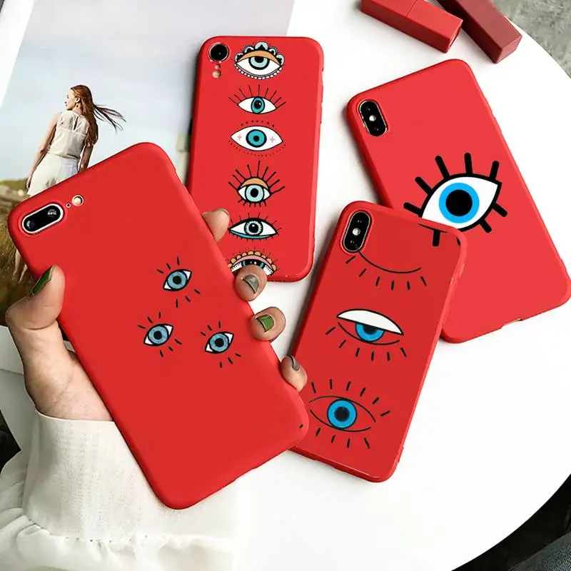 Evil Eye Phone Case Red Candy Color for iPhone 11 12 mini pro XS MAX 8 7 6 6S Plus X SE 2020 XR
Evil Eye Phone Case Red Candy Color for iPhone 11 12 mini pro XS MAX 8 7 6 6S Plus X SE 2020 XR
