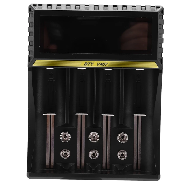 BTY-V407 Battery Charger Li-Ion Li-Fe Ni-MH Ni-CD Smart Fast Charger For 18650 26650 6F22 9V AA AAA 16340 14500 Battery Charger
BTY-V407 Battery Charger Li-Ion Li-Fe Ni-MH Ni-CD Smart Fast Charger For 18650 26650 6F22 9V AA AAA 16340 14500 Battery Charger