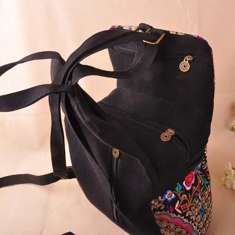Vintage Women Ethnic Canvas Backpack Handmade Flower Embroidery Travel Bags Schoolbag Backpacks Satchel C44 
Vintage Women Ethnic Canvas Backpack Handmade Flower Embroidery Travel Bags Schoolbag Backpacks Satchel C44