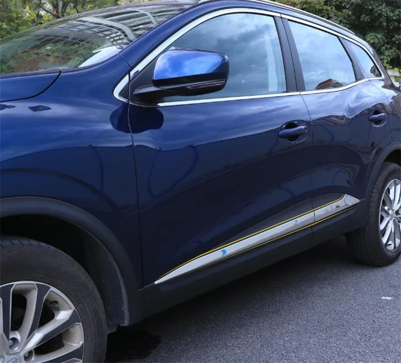 Car styling for Renault Kadjar 2015 2016 2017 Low with special Stainless Steel body side moldings side door decoration 
Car styling for Renault Kadjar 2015 2016 2017 Low with special Stainless Steel body side moldings side door decoration