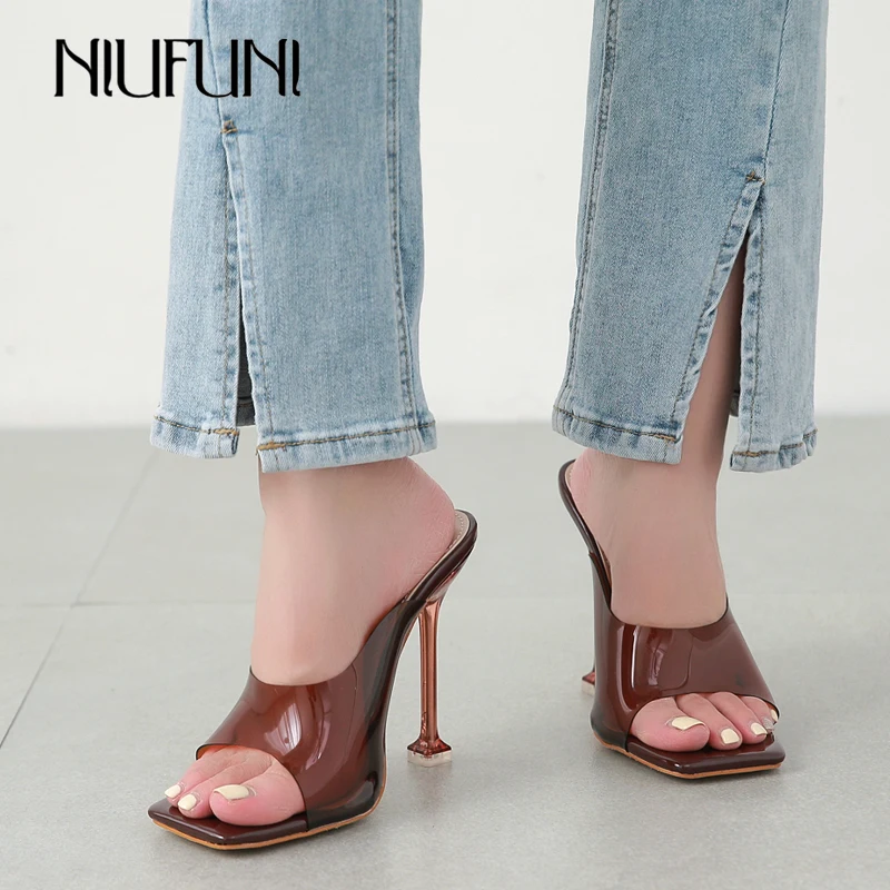 Stiletto High Heels Open Toe Women's Slippers Summer Square Toe Fashion Sandals Transparent PVC Slides Slip-On Sexy Dress Shoes
Stiletto High Heels Open Toe Women's Slippers Summer Square Toe Fashion Sandals Transparent PVC Slides Slip-On Sexy Dress Shoes