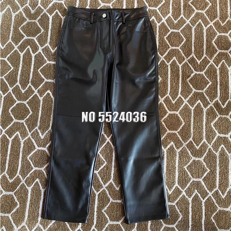 2021 Fashion Black Leather Pants High Waist Women Casual Pencil Trouser Sexy Autumn Winter Ladies Straight Pant Design
2021 Fashion Black Leather Pants High Waist Women Casual Pencil Trouser Sexy Autumn Winter Ladies Straight Pant Design