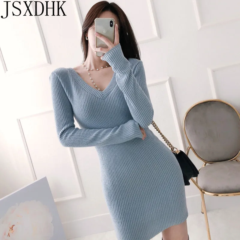 JSXDHK Korean Striped Sheath Dress Women V-Neck Long Sleeve Sexy Knitted Mini Dress Clubwear Casual Bodycorn Dress Slim Fitted
JSXDHK Korean Striped Sheath Dress Women V-Neck Long Sleeve Sexy Knitted Mini Dress Clubwear Casual Bodycorn Dress Slim Fitted
