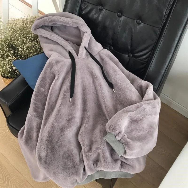 Fleece hoodie women Warm Thick Coats Soild Sweet Loose Casual hooded winter woman 2020 Ladies Flannel Pullover Female Sweatshirt
Fleece hoodie women Warm Thick Coats Soild Sweet Loose Casual hooded winter woman 2020 Ladies Flannel Pullover Female Sweatshirt