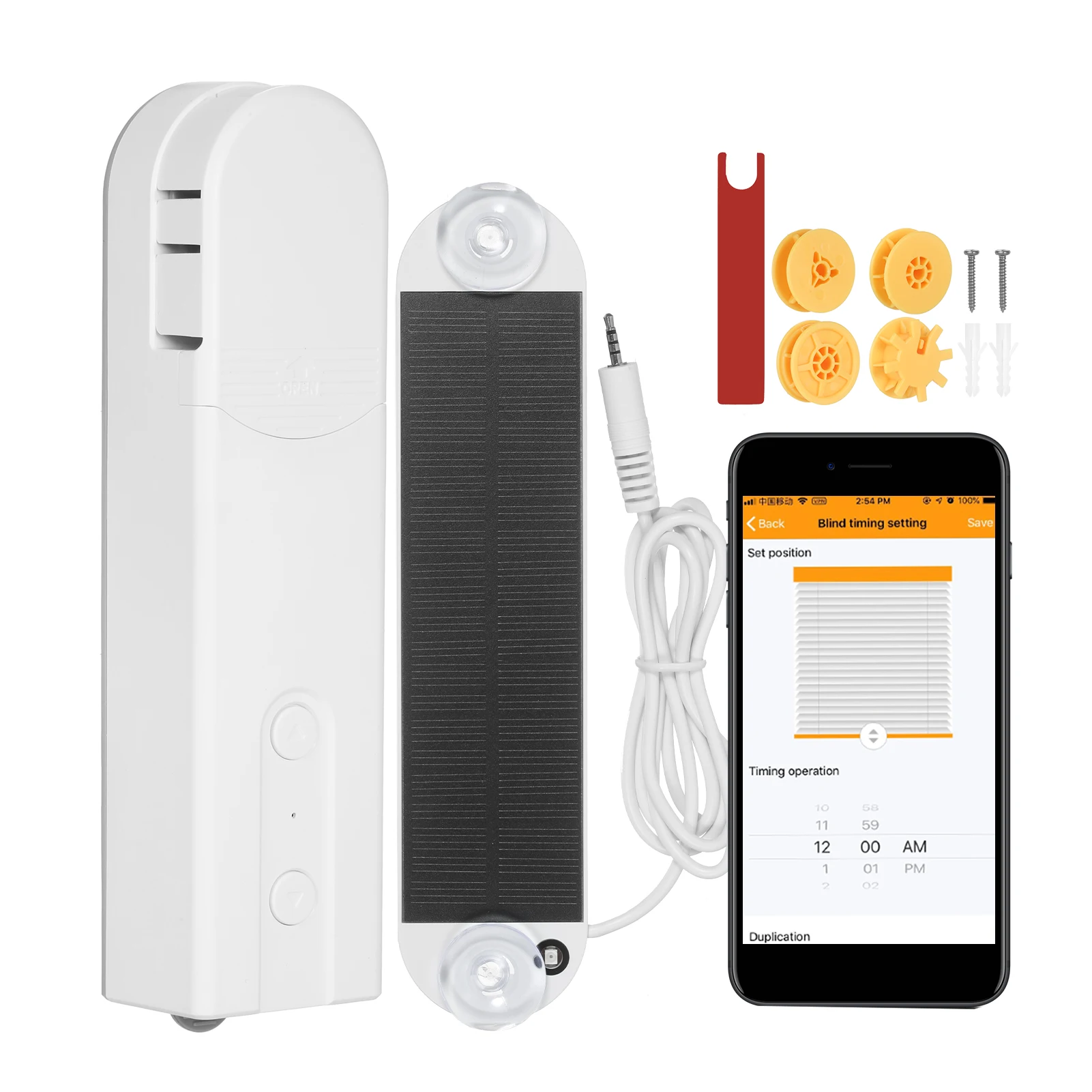 Solar Powered BT Control Smart Blinds Drive Motor Tuya WiFi Voice Control Shade Drive Motor Work With Alexa Google Home
Solar Powered BT Control Smart Blinds Drive Motor Tuya WiFi Voice Control Shade Drive Motor Work With Alexa Google Home