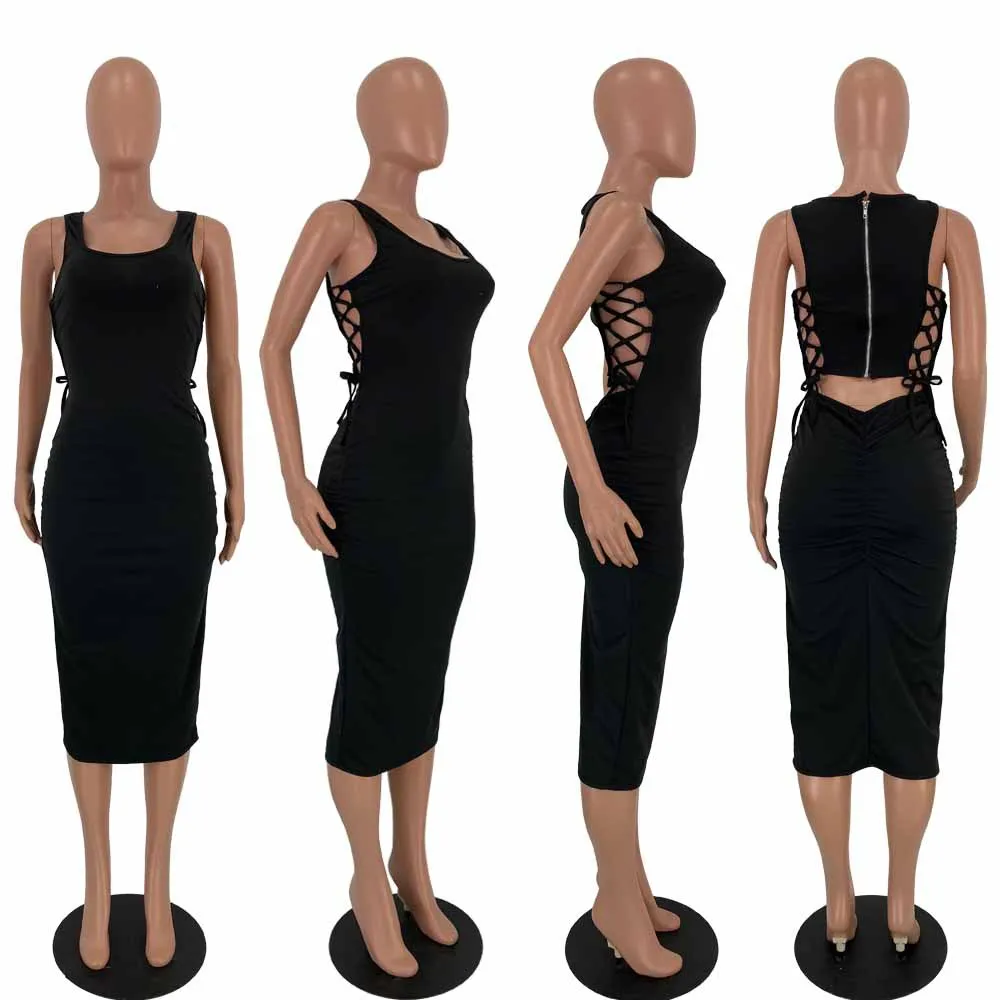 Women Summer Midi Dress Sexy Sleeveless Back Zipper Bandage Party Night Club Casual Fashion Street Dresses Vestidos
Women Summer Midi Dress Sexy Sleeveless Back Zipper Bandage Party Night Club Casual Fashion Street Dresses Vestidos