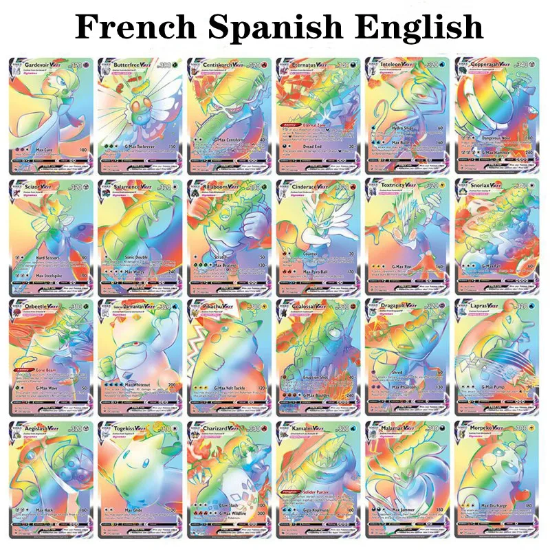 20-100pcs NEW Pokemon Cards In Spanish English French TAG TEAM GX VMAX Shining Cards Game Castellano Cartas Pokemon Espaol Toy
20-100pcs NEW Pokemon Cards In Spanish English French TAG TEAM GX VMAX Shining Cards Game Castellano Cartas Pokemon Espaol Toy