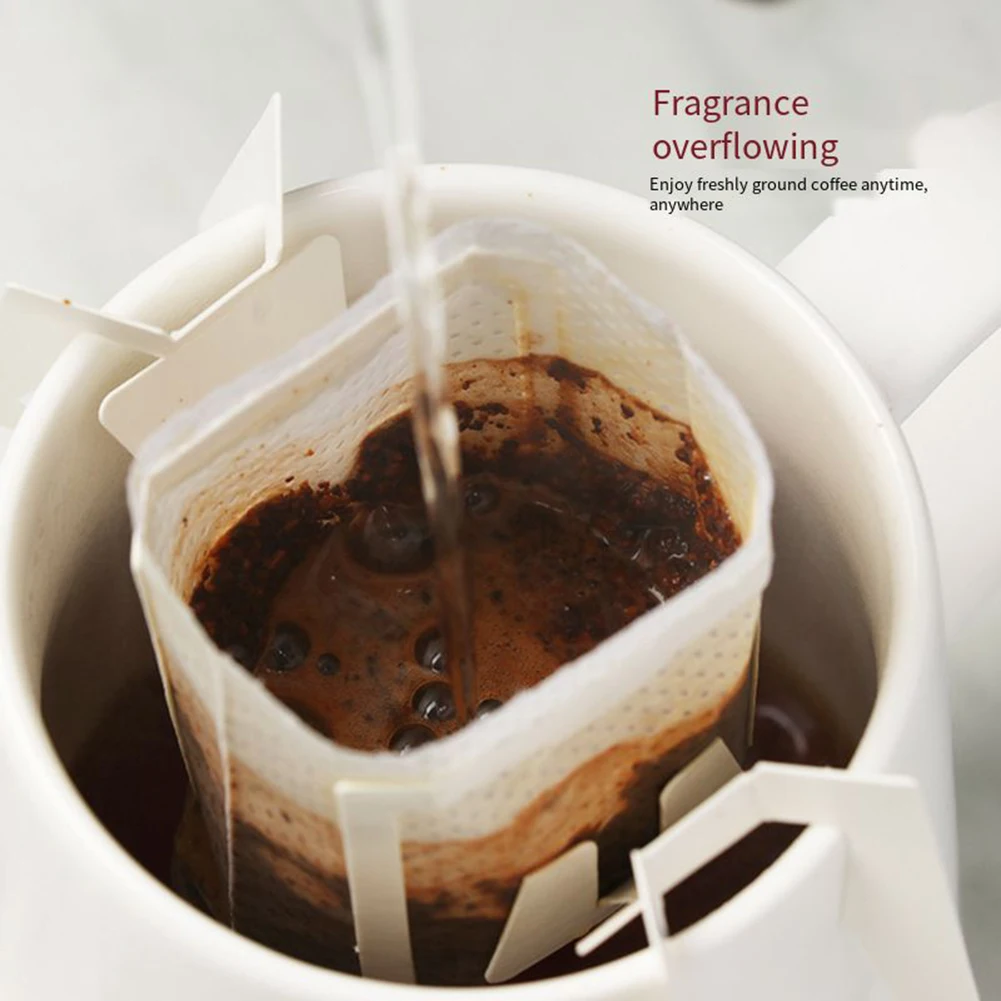 50pcs Hanging Ear Style Coffee Cup Filter Bag Thickened Hand Pushed Coffee Powder Filter Paper Bag Office Travel Strainer
50pcs Hanging Ear Style Coffee Cup Filter Bag Thickened Hand Pushed Coffee Powder Filter Paper Bag Office Travel Strainer