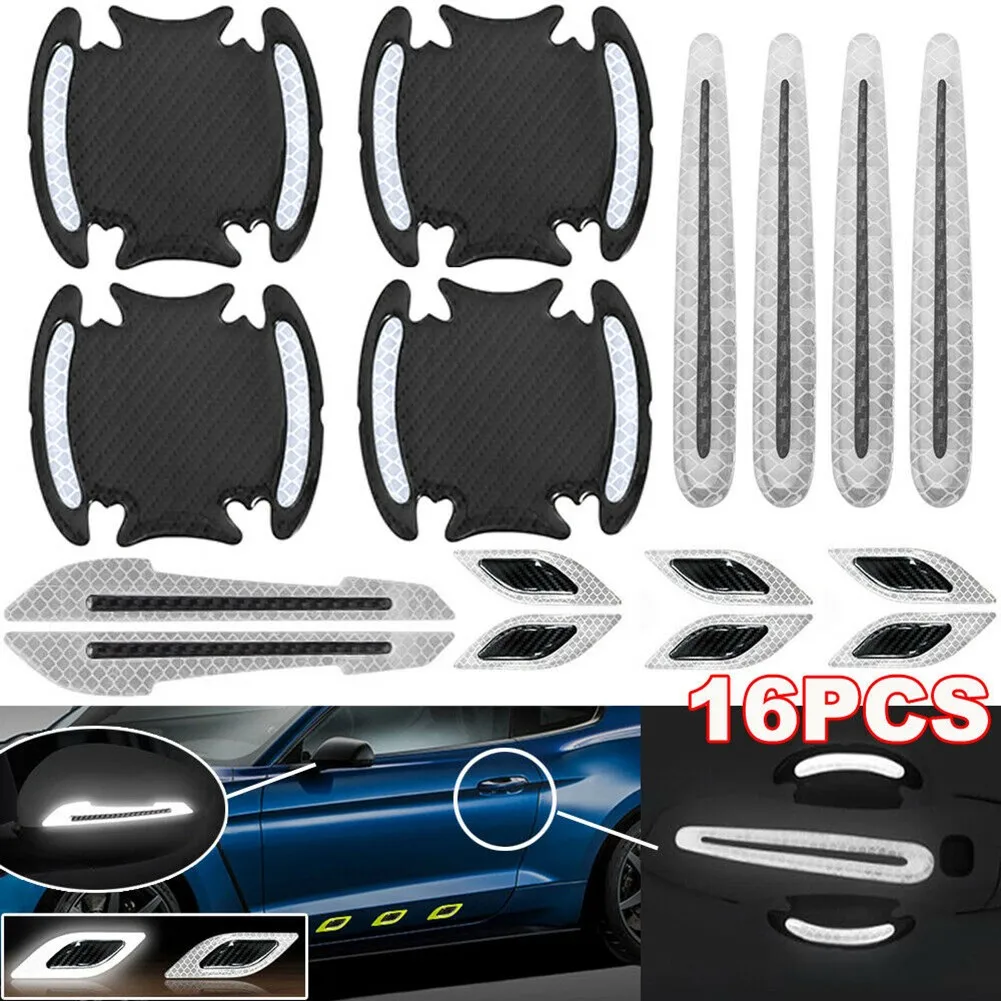 16pcs Reflective Warning Stickers Carbon Fibre Texture White Car Door Bowl Handle Protector Bumper Warning Reflective Stickers
16pcs Reflective Warning Stickers Carbon Fibre Texture White Car Door Bowl Handle Protector Bumper Warning Reflective Stickers