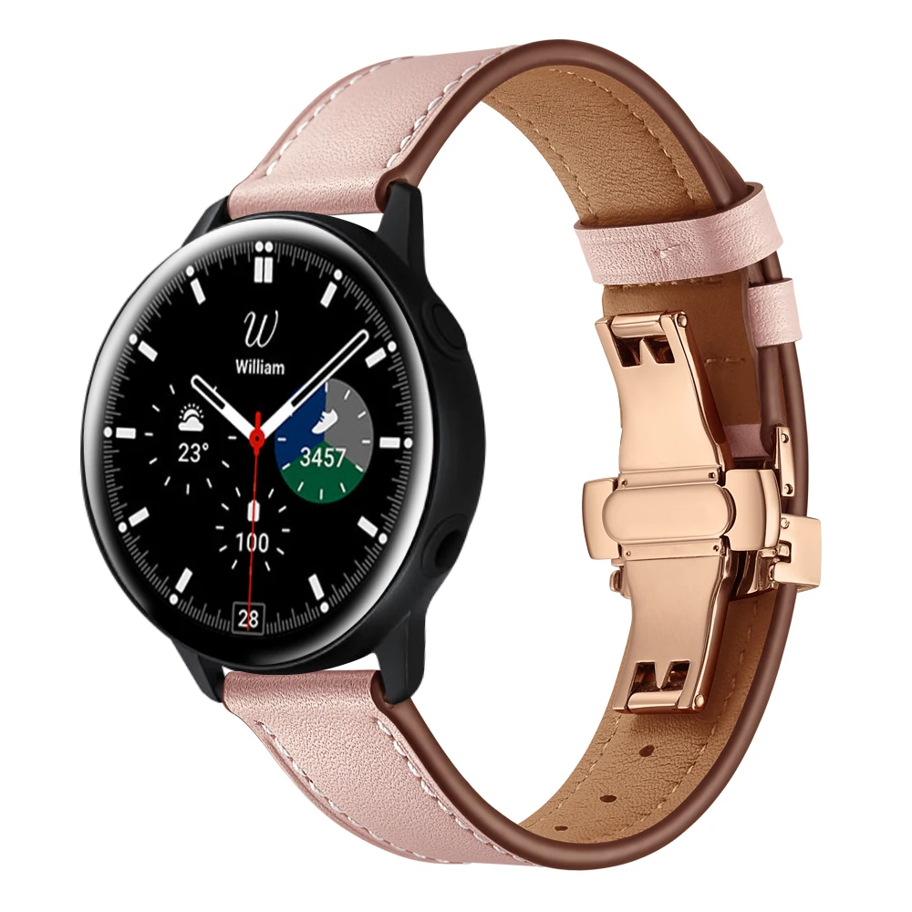 Ремешок для Galaxy Watch 4 Classic 42 мм 46 мм, браслет из натуральной кожи для Samsung Galaxy Watch 4 40 мм 44 мм, 20 мм 22 мм 
Ремешок для Galaxy Watch 4 Classic 42 мм 46 мм, браслет из натуральной кожи для Samsung Galaxy Watch 4 40 мм 44 мм, 20 мм 22 мм