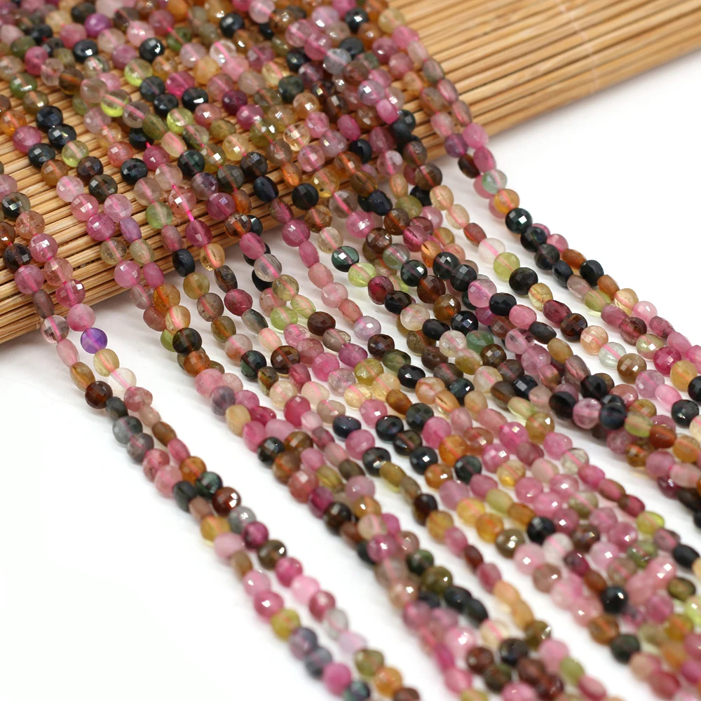 Natural Semi-precious Stone Oblate Tourmaline Faceted Bead DIY Ladies Necklace Bracelet Jewelry Gift Making Wholesale 4MM
Natural Semi-precious Stone Oblate Tourmaline Faceted Bead DIY Ladies Necklace Bracelet Jewelry Gift Making Wholesale 4MM