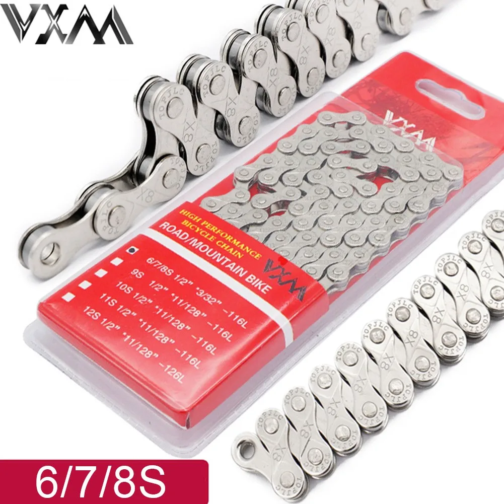 1pc Bicycle Chain 24*8.5*2cm Bright Carbon Steel Road Bike Silver 18 21 24 Variable Speed
1pc Bicycle Chain 24*8.5*2cm Bright Carbon Steel Road Bike Silver 18 21 24 Variable Speed