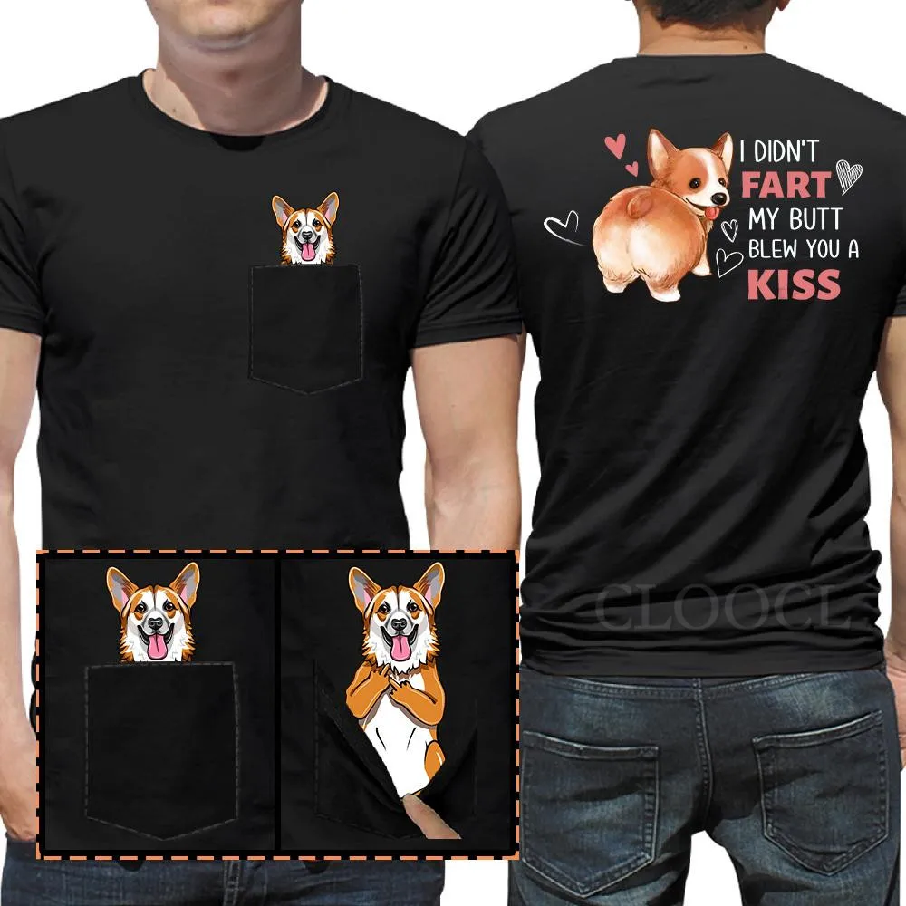 CLOOCL Animals Cotton T-shirts Corgi Didn’t Fart Pocket T-shirts Front Back Print Letter Casual Pullover Tops Men Clothing
CLOOCL Animals Cotton T-shirts Corgi Didn’t Fart Pocket T-shirts Front Back Print Letter Casual Pullover Tops Men Clothing