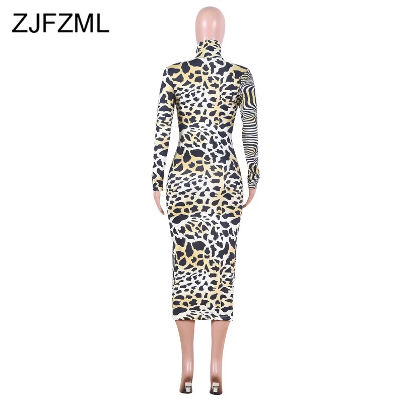 Zebra Printed Sexy Maxi Dress 2021 Fall Women High Neck Long Sleeve Skinny Package Hip Dress Plus Size Party Club Bandage Dress
Zebra Printed Sexy Maxi Dress 2021 Fall Women High Neck Long Sleeve Skinny Package Hip Dress Plus Size Party Club Bandage Dress