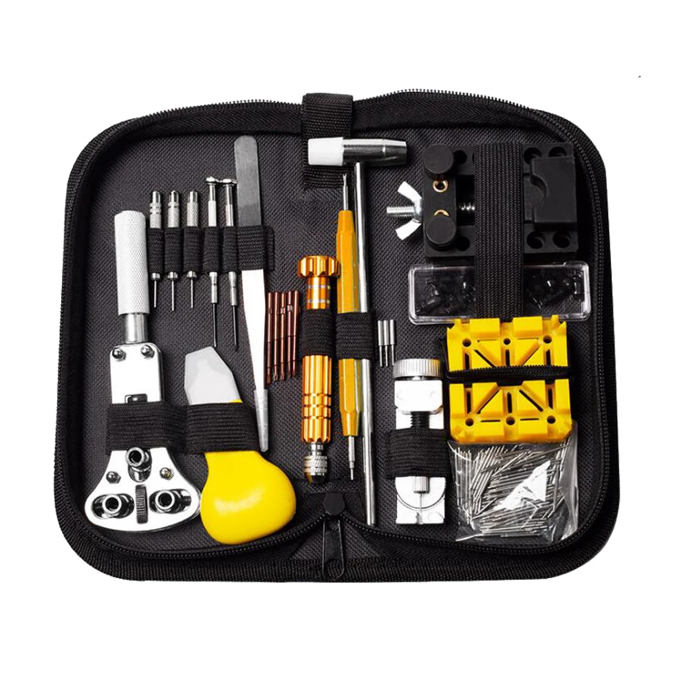 148pcs Professional Watch Tools Watch Opener Link Pin Remover Pry Screwdriver Watch Repair Tools Kit Clock watch parts hot sale
148pcs Professional Watch Tools Watch Opener Link Pin Remover Pry Screwdriver Watch Repair Tools Kit Clock watch parts hot sale
