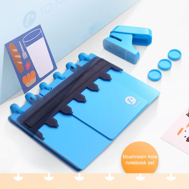 Fromthenon Mushroom Hole Notebook Set with T Type Mushroom Hole Punch Disc-bound Spiral Planner A6 A7 Office School Stationery
Fromthenon Mushroom Hole Notebook Set with T Type Mushroom Hole Punch Disc-bound Spiral Planner A6 A7 Office School Stationery