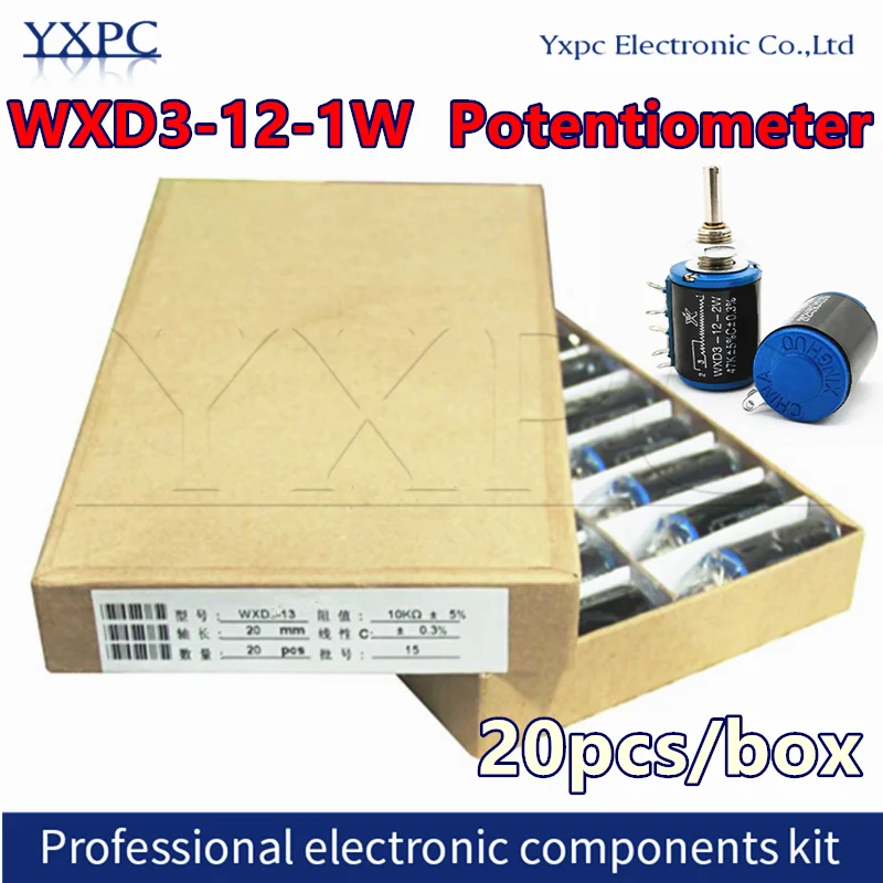 20pcs WXD3-12-1W 100 220 470 1K 2K2 3K3 4K7 10K 22K 33K 47K Ohm 100R 220R 470R 2.2K 3.3K 4.7K WXD3-12 1W Wirewound Potentiometer
20pcs WXD3-12-1W 100 220 470 1K 2K2 3K3 4K7 10K 22K 33K 47K Ohm 100R 220R 470R 2.2K 3.3K 4.7K WXD3-12 1W Wirewound Potentiometer