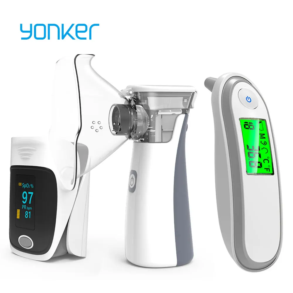 Фото Yonker OLED Пульсоксиметр и ручной ингалятор астмы детский инфракрасный термометр