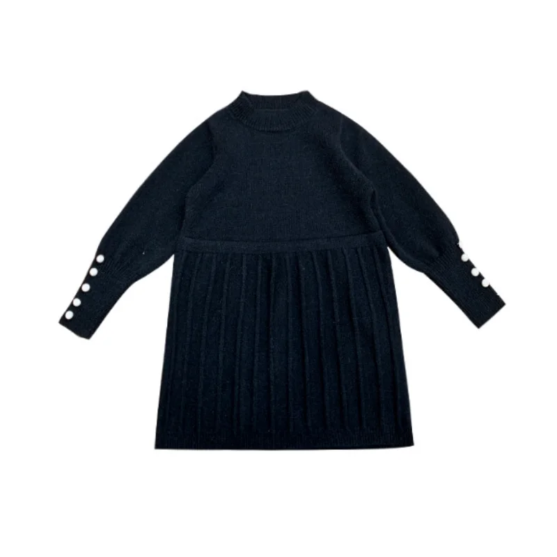 WLG Girls Winter Dresses Kids Knitted Black Ruffle Buttons Dress Baby Girl Warm Clothes for 2-7 Years
WLG Girls Winter Dresses Kids Knitted Black Ruffle Buttons Dress Baby Girl Warm Clothes for 2-7 Years