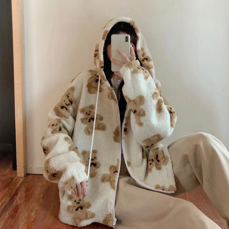 et Casual Oversized Tops Winter Clothes Woman Sweatshirt Cute Sweet Korean Hoodies Lamb Wool Women's Hooded Jack
et Casual Oversized Tops Winter Clothes Woman Sweatshirt Cute Sweet Korean Hoodies Lamb Wool Women's Hooded Jack