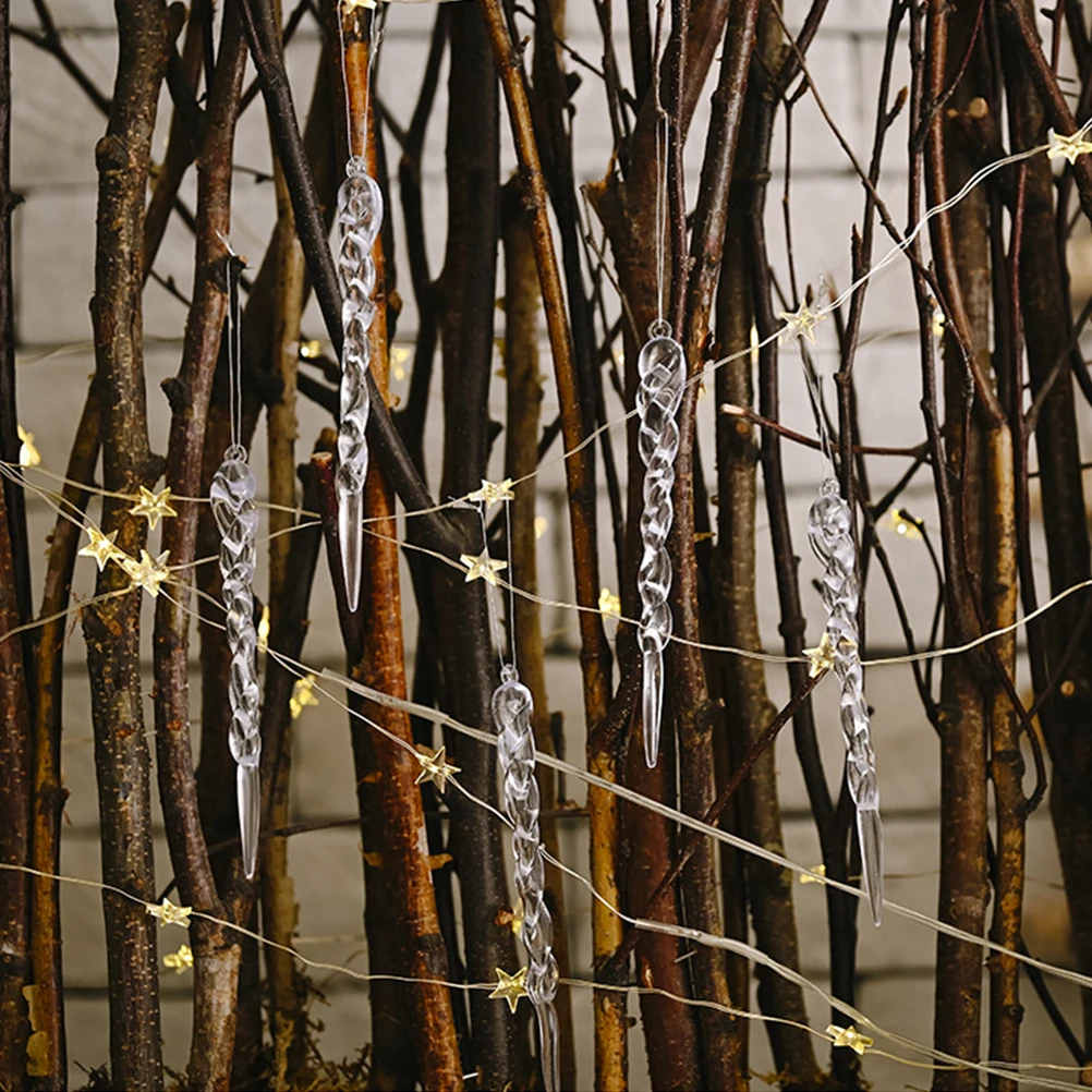 48Pcs Acrylic Icicle Durable Transparent Sturdy Party Decoration Xmas Supplies Ice Cream Pendant Christmas Decoration Ice Cream
48Pcs Acrylic Icicle Durable Transparent Sturdy Party Decoration Xmas Supplies Ice Cream Pendant Christmas Decoration Ice Cream