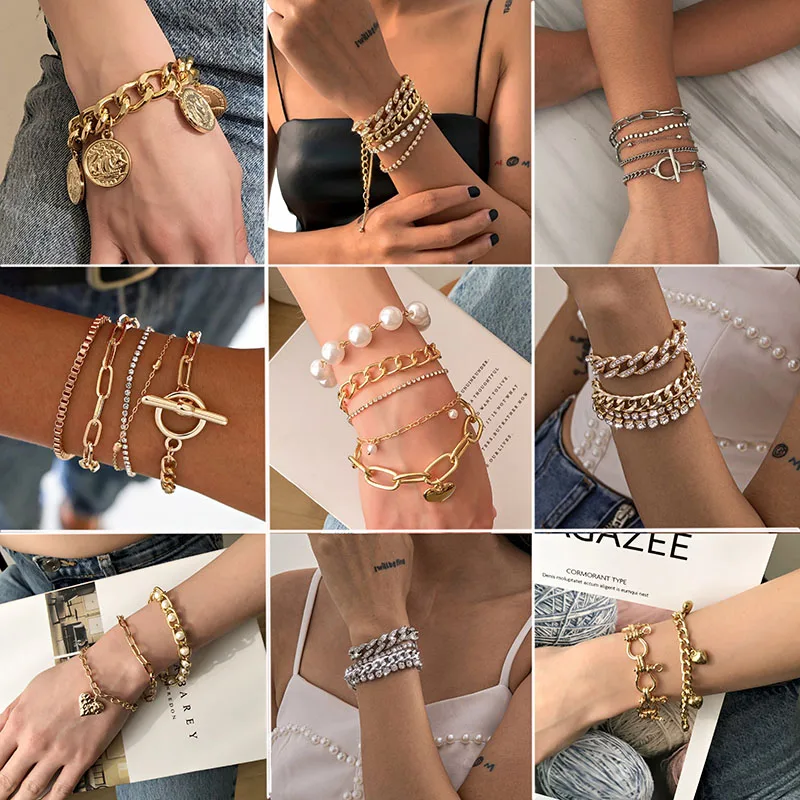 Multilayer Thick Chain Bohemian Bracelet Fashion Alloy Plating Imitation K Gold Bracelet For Women Luxury Jewelry
Multilayer Thick Chain Bohemian Bracelet Fashion Alloy Plating Imitation K Gold Bracelet For Women Luxury Jewelry