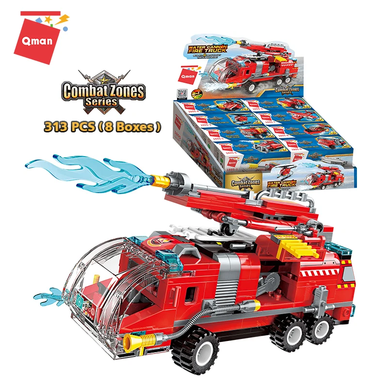 Qman 8 In 1 Water Cannon Fire Truck Boat Airplane Model Building Blocks Toys For Children With 313 Pieces 
Qman 8 In 1 Water Cannon Fire Truck Boat Airplane Model Building Blocks Toys For Children With 313 Pieces
