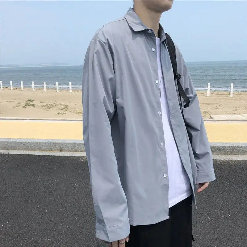 2021 spring autumn solid color shirt for men women Hong Kong style long-sleeved Korean trend handsome loose casual lovers blouse
2021 spring autumn solid color shirt for men women Hong Kong style long-sleeved Korean trend handsome loose casual lovers blouse