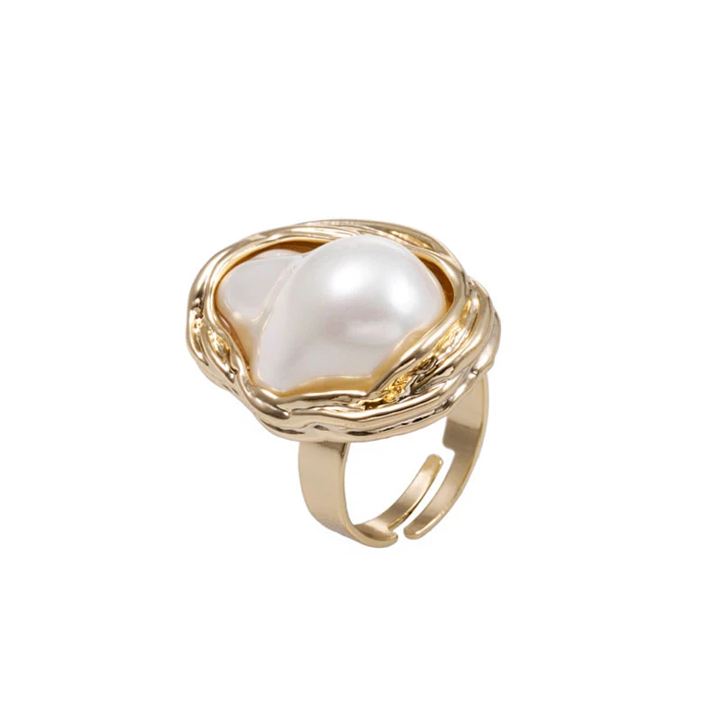 Peri'sBox Large Imitation Baroque Pearl Rings Adjustable Metal Oval Rings Exaggerated Trendy Steampunk Rings For Women Jewelry
Peri'sBox Large Imitation Baroque Pearl Rings Adjustable Metal Oval Rings Exaggerated Trendy Steampunk Rings For Women Jewelry