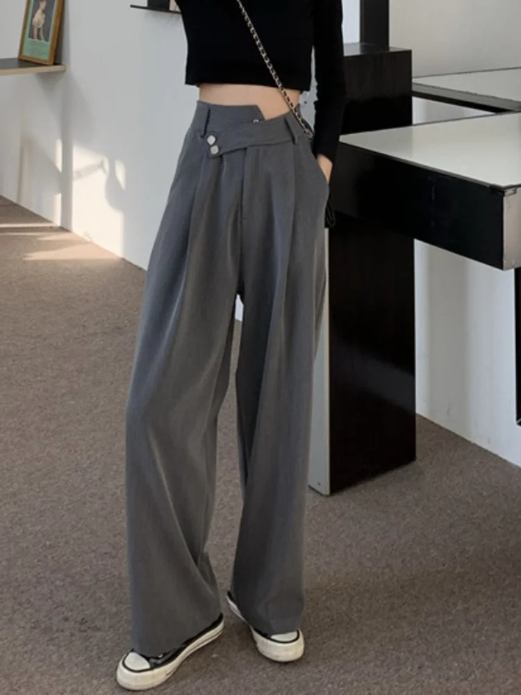Casual Women's Pants New 2021 Versatile Loose Floor Wide Leg Pants Slim High Waist Suit Pants Women's Autumn Style
Casual Women's Pants New 2021 Versatile Loose Floor Wide Leg Pants Slim High Waist Suit Pants Women's Autumn Style