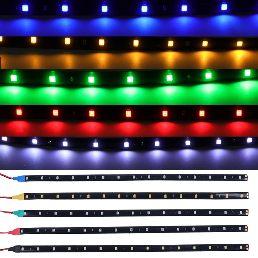 30cm Waterproof Car Decorative Lamp Colorful LED Strip Flexible Strip Light Tape Daytime Running Atmosphere Lamps 1PC 
30cm Waterproof Car Decorative Lamp Colorful LED Strip Flexible Strip Light Tape Daytime Running Atmosphere Lamps 1PC