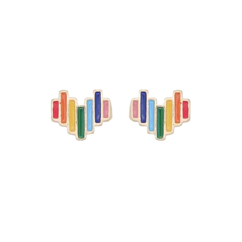 Trendy Korean Rainbow Color Earrings Women Simple Elegant Fashion Love Ladies Earrings Exquisite Gift Jewelry
Trendy Korean Rainbow Color Earrings Women Simple Elegant Fashion Love Ladies Earrings Exquisite Gift Jewelry