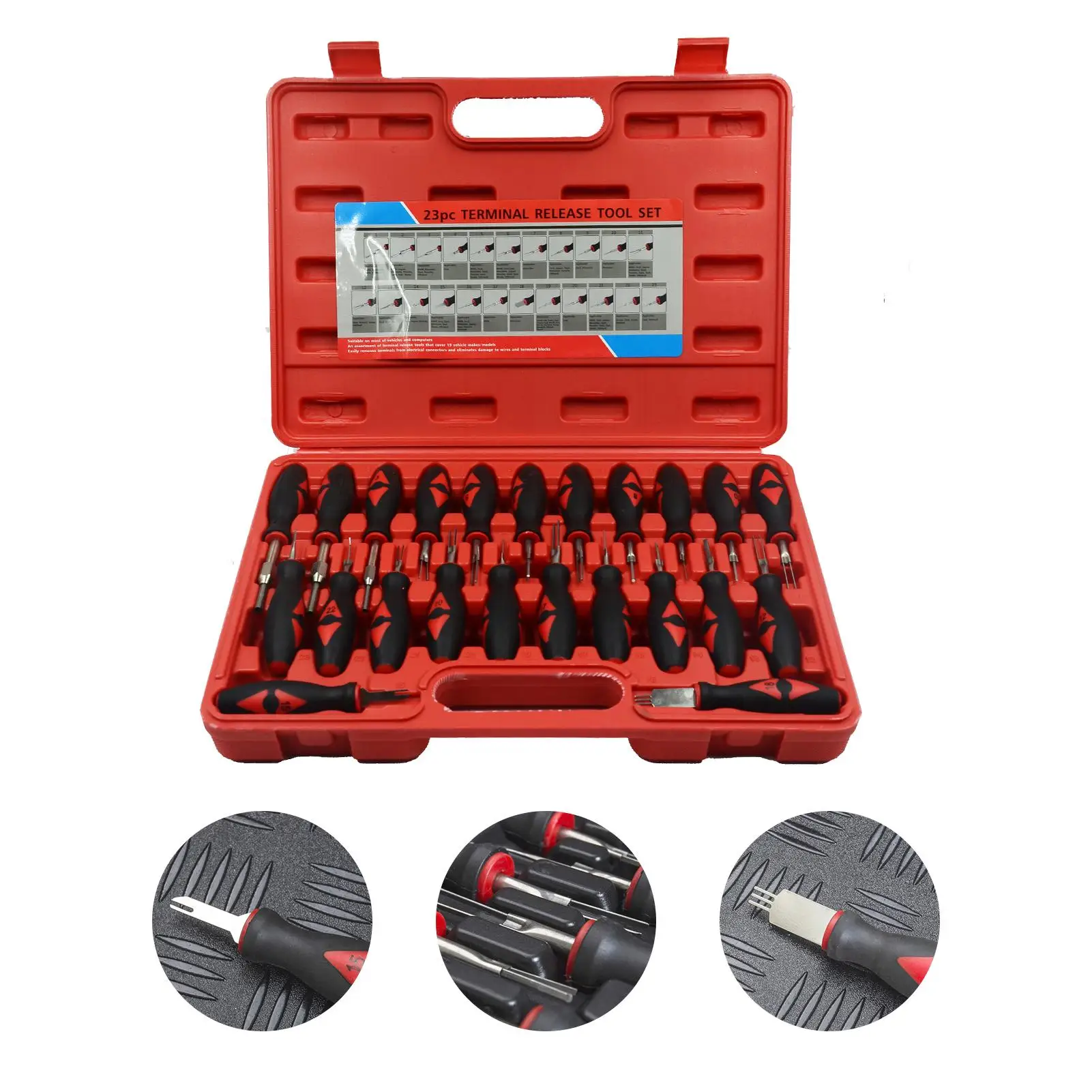 23Pcs/Set Car Terminal Release Remover Wiring Crimp Connector Pin Extractor Tool Universal Car Accessories
23Pcs/Set Car Terminal Release Remover Wiring Crimp Connector Pin Extractor Tool Universal Car Accessories